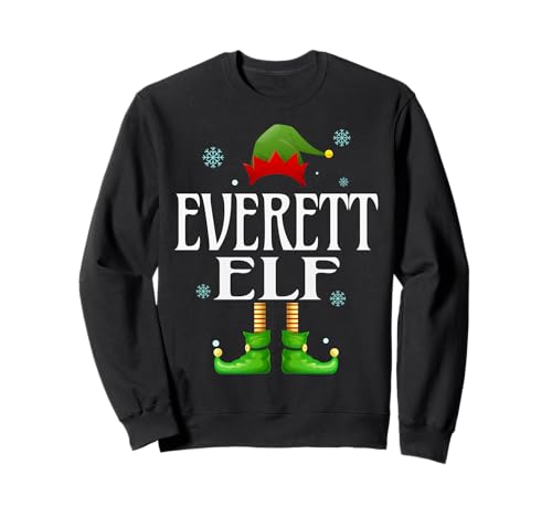 Everett Elf Xmas Lustig Herren Familie Passende Weihnachten Sweatshirt von Family Holiday Matching Christmas Elf Gifts.