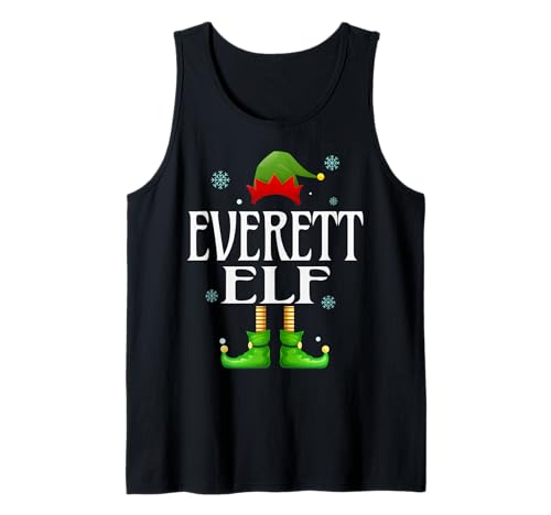 Everett Elf Xmas Lustig Herren Familie Passende Weihnachten Tank Top von Family Holiday Matching Christmas Elf Gifts.
