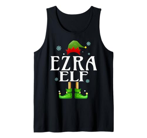 Ezra Elf Xmas Lustiges Familienpassendes Weihnachts-Ezra für Herren Tank Top von Family Holiday Matching Christmas Elf Gifts.