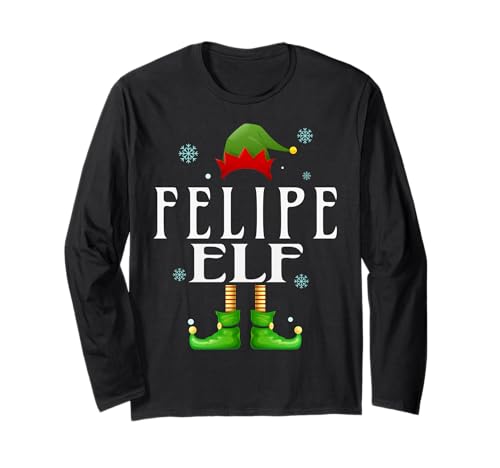 Felipe Elf Xmas Funny Herren Familie Matching Christmas Felipe Langarmshirt von Family Holiday Matching Christmas Elf Gifts.