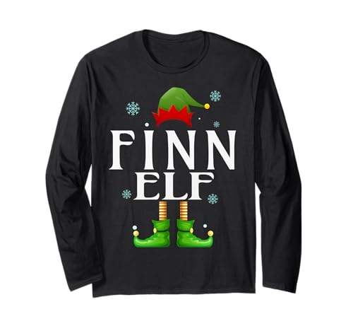 Finn Elf Xmas Lustiges Familienpassendes Weihnachtsfest für Herren Finn Langarmshirt von Family Holiday Matching Christmas Elf Gifts.