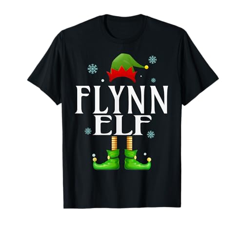Flynn Elf Xmas Lustiges Familienpassendes Weihnachts-Flynn für Herren T-Shirt von Family Holiday Matching Christmas Elf Gifts.