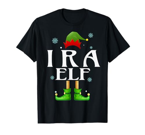 IRA Elf Xmas Lustiges Familienpassendes Weihnachts-IRA für Herren T-Shirt von Family Holiday Matching Christmas Elf Gifts.