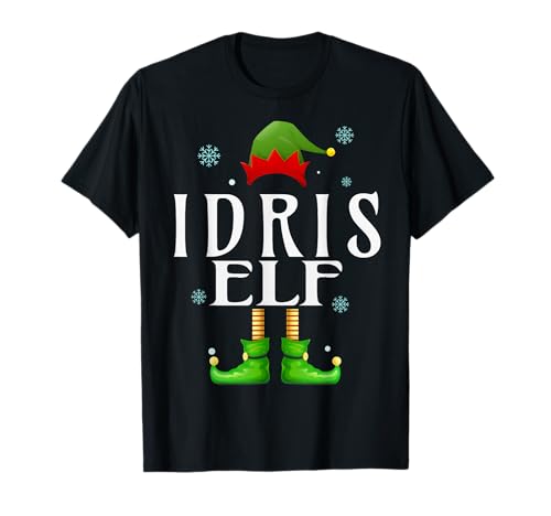 Idris Elf Xmas Lustiges Familienpassendes Weihnachts-Idris für Herren T-Shirt von Family Holiday Matching Christmas Elf Gifts.