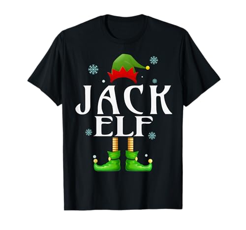 Jack Elf Xmas Funny Herren Familie Matching Christmas Jack T-Shirt von Family Holiday Matching Christmas Elf Gifts.