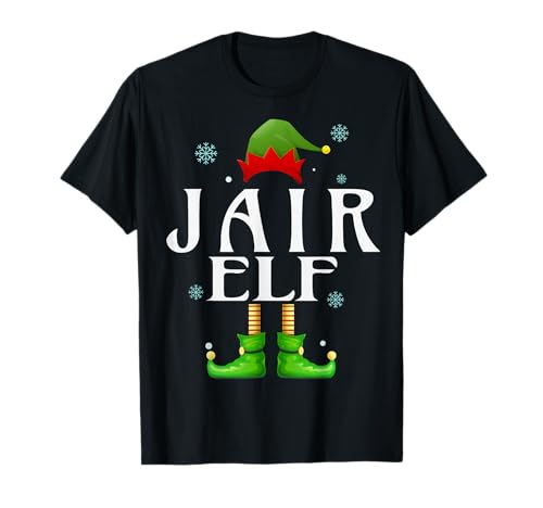 Jair Elf Xmas Lustiges, für Herren, für Familien passendes Weihnachts-JAIR T-Shirt von Family Holiday Matching Christmas Elf Gifts.