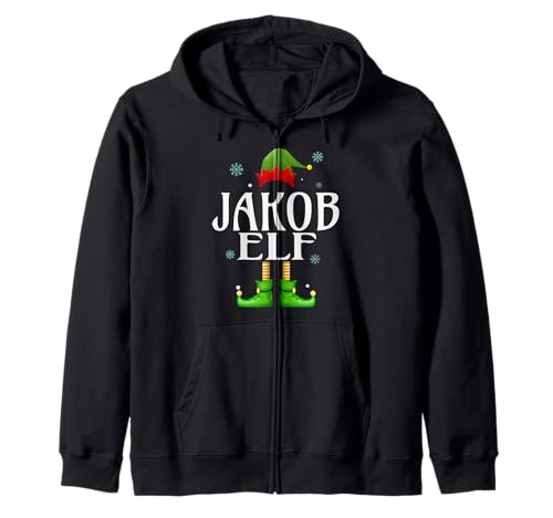 Jakob Elf Xmas Funny Herren Familie Matching Christmas Jakob Kapuzenjacke von Family Holiday Matching Christmas Elf Gifts.