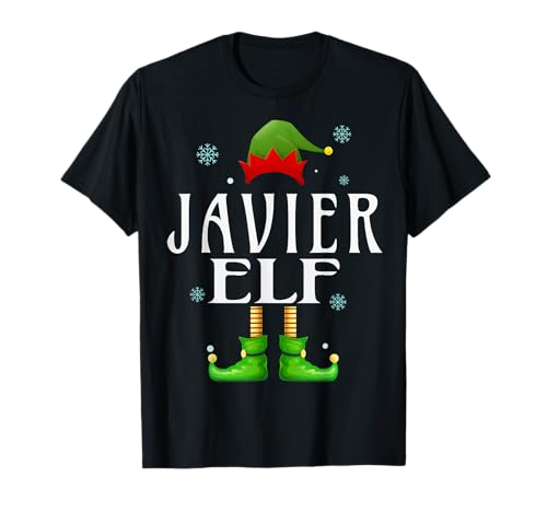 Javier Elf Xmas Lustig Herren Familie Passende Weihnachten Javier T-Shirt von Family Holiday Matching Christmas Elf Gifts.