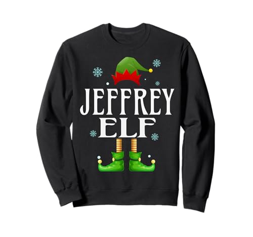Jeffrey Elf Xmas Funny Herren Familie Matching Christmas Sweatshirt von Family Holiday Matching Christmas Elf Gifts.