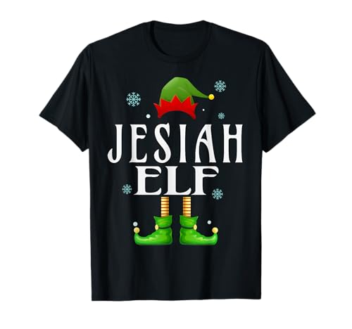Jesiah Elf Xmas Lustig Herren Familie Passende Weihnachten Jesiah T-Shirt von Family Holiday Matching Christmas Elf Gifts.