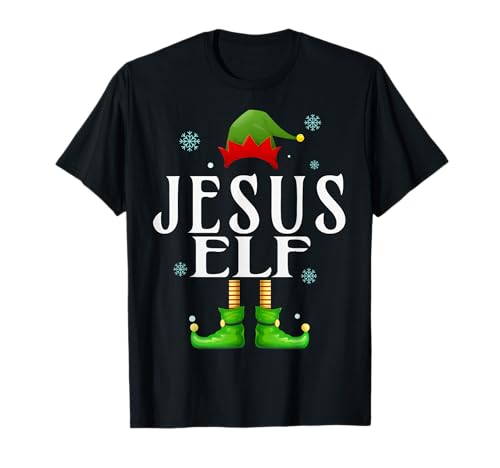 Jesus Elfe Xmas Lustig Herren Familie Passende Weihnachten Jesus T-Shirt von Family Holiday Matching Christmas Elf Gifts.