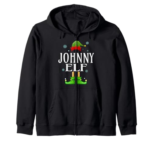 Johnny Elf Xmas Lustig Herren Familie Passende Weihnachten Johnny Kapuzenjacke von Family Holiday Matching Christmas Elf Gifts.