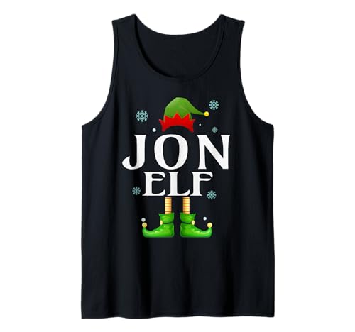 Jon Elf Xmas Funny Herren Familie Matching Christmas Jon Tank Top von Family Holiday Matching Christmas Elf Gifts.