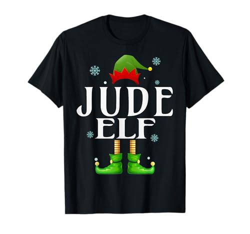 Jude Elf Xmas Lustig Herren Familie Passende Weihnachten Jude T-Shirt von Family Holiday Matching Christmas Elf Gifts.