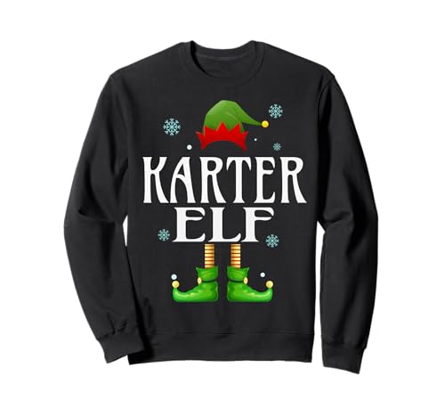 Karter Elf Xmas Lustiger Herren Familie Matching Christmas Karter Sweatshirt von Family Holiday Matching Christmas Elf Gifts.