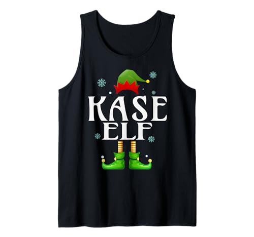 Kase Elf Xmas Lustiges Familienpassendes Weihnachts-Kase für Herren Tank Top von Family Holiday Matching Christmas Elf Gifts.