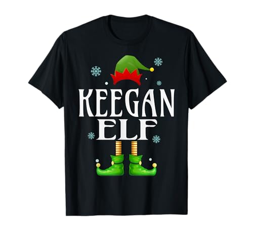 Keegan Elf Xmas Funny Herren Familie Matching Christmas Keegan T-Shirt von Family Holiday Matching Christmas Elf Gifts.