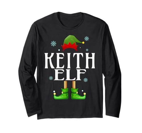 Keith Elf Xmas Funny Herren Familie Matching Christmas Keith Langarmshirt von Family Holiday Matching Christmas Elf Gifts.