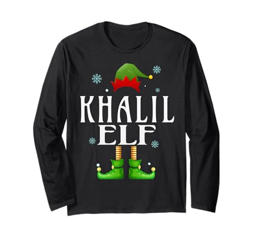 Khalil Elf Xmas Lustig Herren Familie Passende Weihnachten Khalil Langarmshirt von Family Holiday Matching Christmas Elf Gifts.