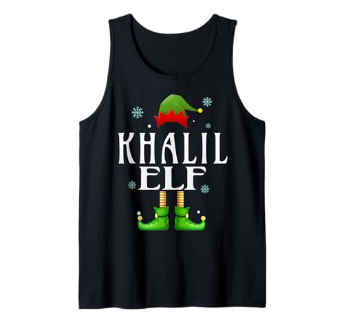 Khalil Elf Xmas Lustig Herren Familie Passende Weihnachten Khalil Tank Top von Family Holiday Matching Christmas Elf Gifts.