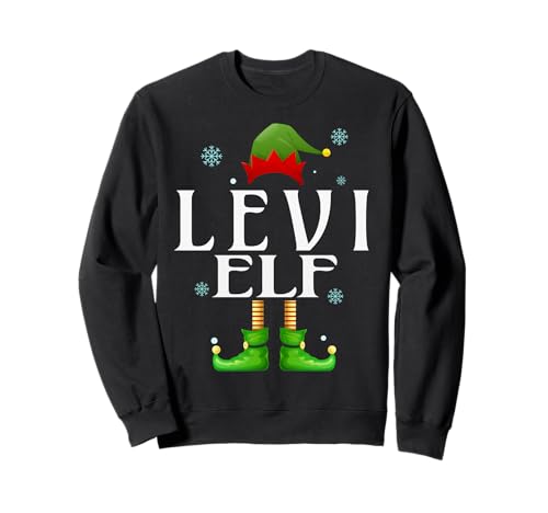 LEVI Elf Xmas Funny Herren Familie Matching Christmas LEVI Sweatshirt von Family Holiday Matching Christmas Elf Gifts.