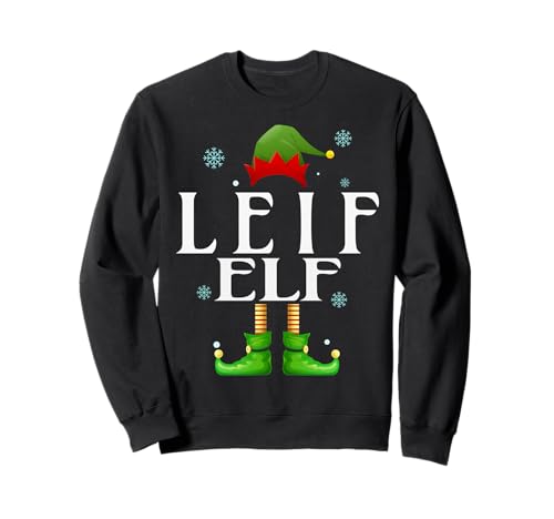 Leif Elf Xmas Lustig Herren Familie Passende Weihnachten Leif Sweatshirt von Family Holiday Matching Christmas Elf Gifts.