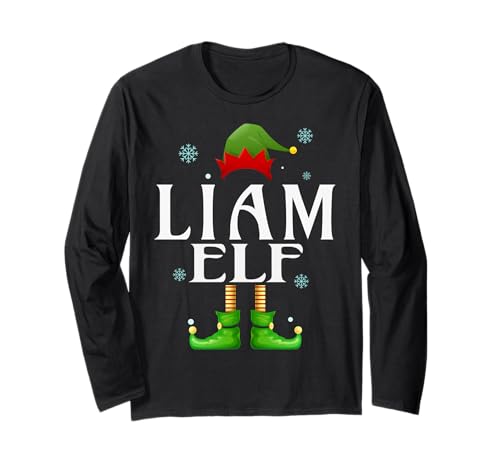 Liam Elf Xmas Funny Herren Familie Matching Christmas Liam Langarmshirt von Family Holiday Matching Christmas Elf Gifts.