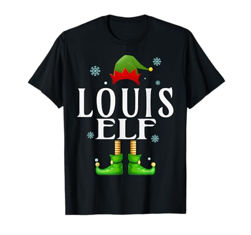 Louis Elf Xmas Funny Herren Familie Matching Christmas Louis T-Shirt von Family Holiday Matching Christmas Elf Gifts.