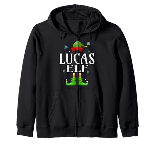 Lucas Elf Xmas Lustig Herren Familie Passende Weihnachten Lucas Kapuzenjacke von Family Holiday Matching Christmas Elf Gifts.