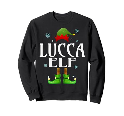 Lucca Elf Xmas Funny Herren Familie Matching Christmas Lucca Sweatshirt von Family Holiday Matching Christmas Elf Gifts.