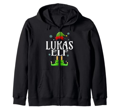 Lukas Elf Xmas Funny Herren Familie Passende Weihnachten Lukas Kapuzenjacke von Family Holiday Matching Christmas Elf Gifts.