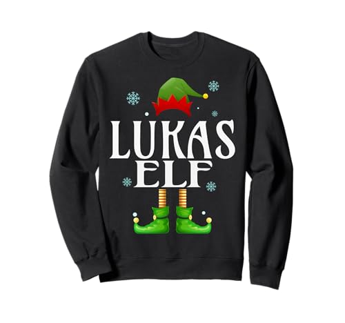 Lukas Elf Xmas Funny Herren Familie Passende Weihnachten Lukas Sweatshirt von Family Holiday Matching Christmas Elf Gifts.