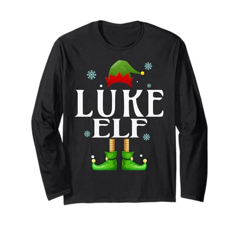Luke Elf Xmas Funny Herren Familie Matching Christmas Luke Langarmshirt von Family Holiday Matching Christmas Elf Gifts.