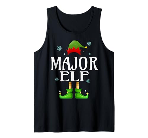 Major Elf Xmas Funny Herren Familie Matching Christmas Major Tank Top von Family Holiday Matching Christmas Elf Gifts.