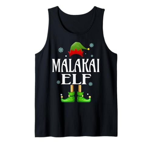 Malakai Elfe Xmas Lustig Herren Familie Matching Weihnachten Tank Top von Family Holiday Matching Christmas Elf Gifts.