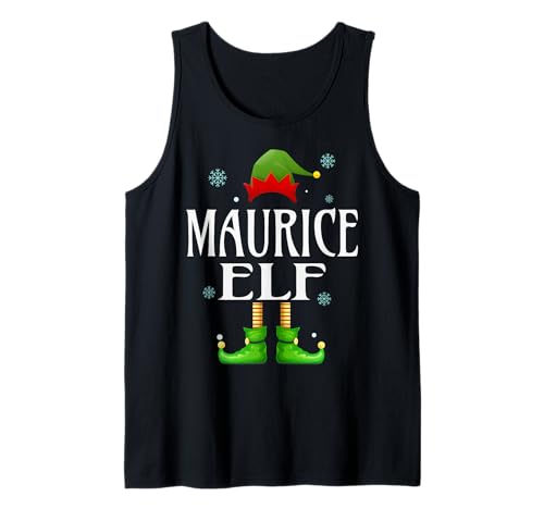 Maurice Elf Xmas Funny Herren Familie Matching Christmas Tank Top von Family Holiday Matching Christmas Elf Gifts.