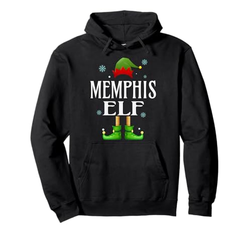 Memphis Elf Xmas Funny Herren Familie Matching Christmas Pullover Hoodie von Family Holiday Matching Christmas Elf Gifts.