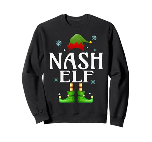 NASH Elf Xmas Lustig Herren Familie Passende Weihnachten NASH Sweatshirt von Family Holiday Matching Christmas Elf Gifts.