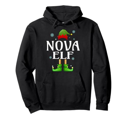 Nova Elf Xmas Lustig Herren Familie Passende Weihnachten Nova Pullover Hoodie von Family Holiday Matching Christmas Elf Gifts.