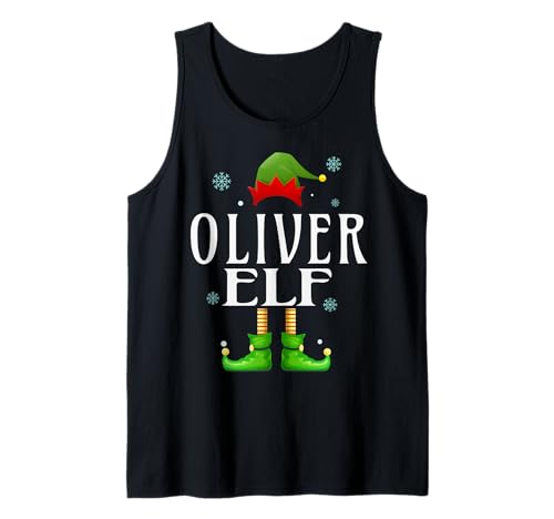 Oliver Elf Xmas Lustig Herren Familie Passende Weihnachten Oliver Tank Top von Family Holiday Matching Christmas Elf Gifts.
