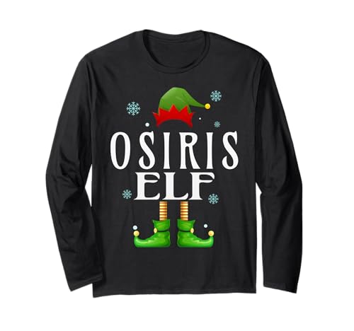 Osiris Elf Xmas Lustiges Familienpassendes Weihnachtsfest für Herren Osiris Langarmshirt von Family Holiday Matching Christmas Elf Gifts.