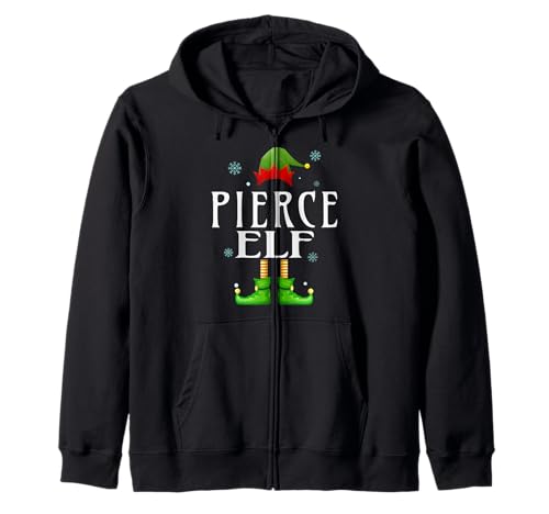 Pierce Elf Xmas Lustiges Herren-Familien-Weihnachts-Piercing Kapuzenjacke von Family Holiday Matching Christmas Elf Gifts.