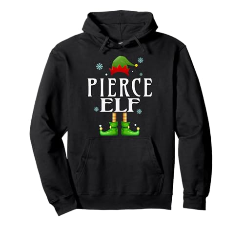 Pierce Elf Xmas Lustiges Herren-Familien-Weihnachts-Piercing Pullover Hoodie von Family Holiday Matching Christmas Elf Gifts.