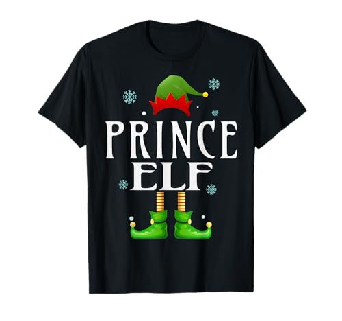 Prinz Elf Xmas Lustig Herren Familie Passende Weihnachten Prinz T-Shirt von Family Holiday Matching Christmas Elf Gifts.