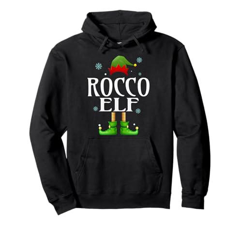 Rocco Elf Xmas Funny Herren Familie Matching Christmas Rocco Pullover Hoodie von Family Holiday Matching Christmas Elf Gifts.