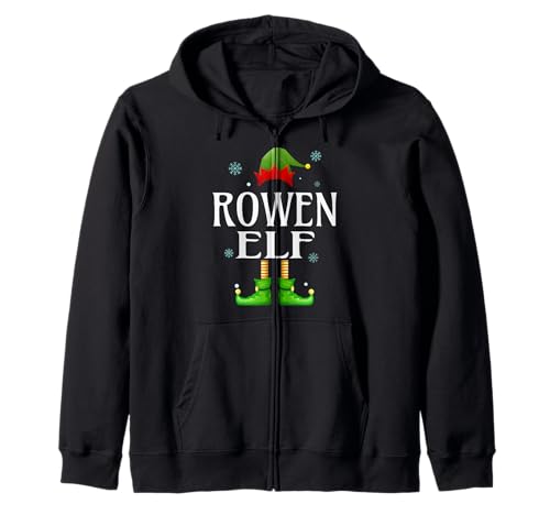 Rowen Elf Xmas Lustige Herren Familie Passende Weihnachten Reihe Kapuzenjacke von Family Holiday Matching Christmas Elf Gifts.