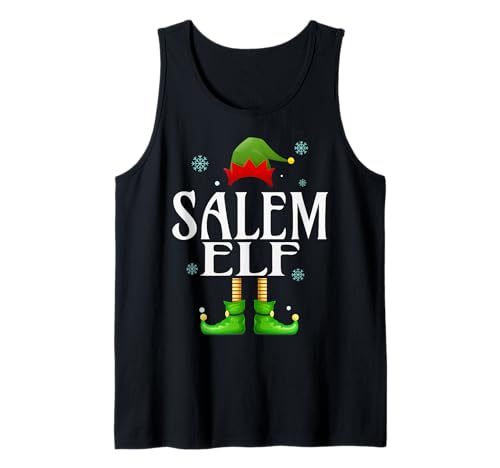 Salem Elf Xmas Funny Herren Familie Matching Tank Top von Family Holiday Matching Christmas Elf Gifts.