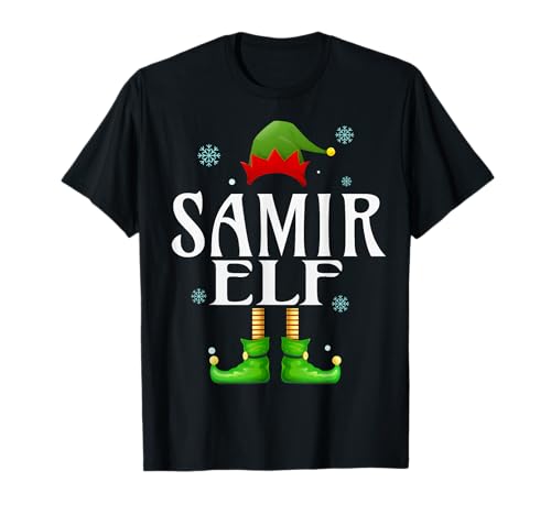 Samir Elf Xmas Funny Herren Familie Matching Christmas Samir T-Shirt von Family Holiday Matching Christmas Elf Gifts.