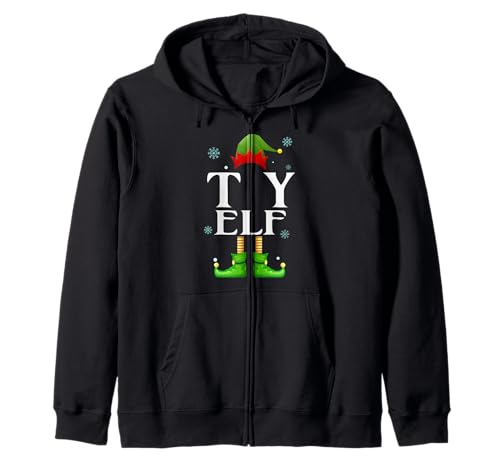 TY Elf Xmas Lustiges Familienpassendes Weihnachts-TY für Herren Kapuzenjacke von Family Holiday Matching Christmas Elf Gifts.