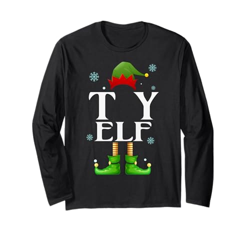 TY Elf Xmas Lustiges Familienpassendes Weihnachts-TY für Herren Langarmshirt von Family Holiday Matching Christmas Elf Gifts.